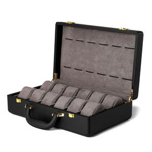 Black Leather Watch Case for American audience-1-Le Remontoir