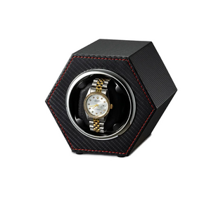 Hexagonal Carbon Watch Winder for American Audience-1-Le Remontoir