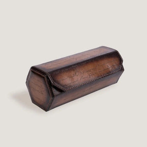 Watch Box - Galata Hexagonal Java Brown Parchment-1-Le Remontoir