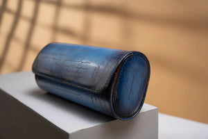 Watch Box - Galata Platinum Parchment Blue-2-Le Remontoir