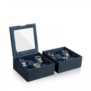 Watch Box - Heisse 6-slot Blue Case-4-Le Remontoir