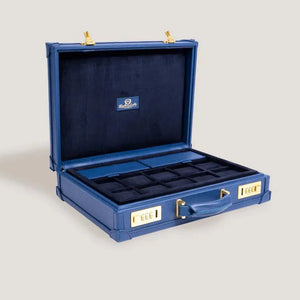 Watch Box - Master Safiano Navy Blue-1-Le Remontoir