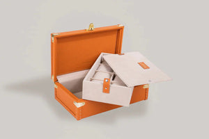 Watch Box - Petra Togo Orange-3-Le Remontoir
