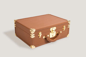 Watch Box - Safiano Camel Trunk-2-Le Remontoir