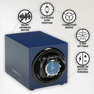Watch Winder - Barrington Midnight Blue-5-Le Remontoir
