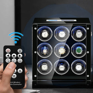 Watch Winder - Premium Brown 9 Slots-2-Le Remontoir