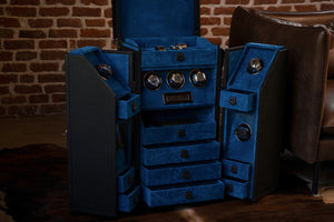 Watch Winder - Trunk Togo Black and Blue-7-Le Remontoir