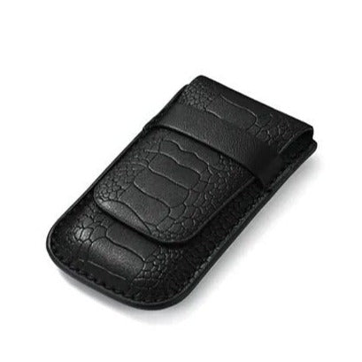 Black CROQ Leather Case-1-Le Remontoir