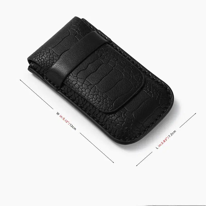 Black CROQ Leather Case-2-Le Remontoir
