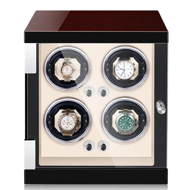 Classic Cream 4-Slot Watch Winder-1-Le Remontoir