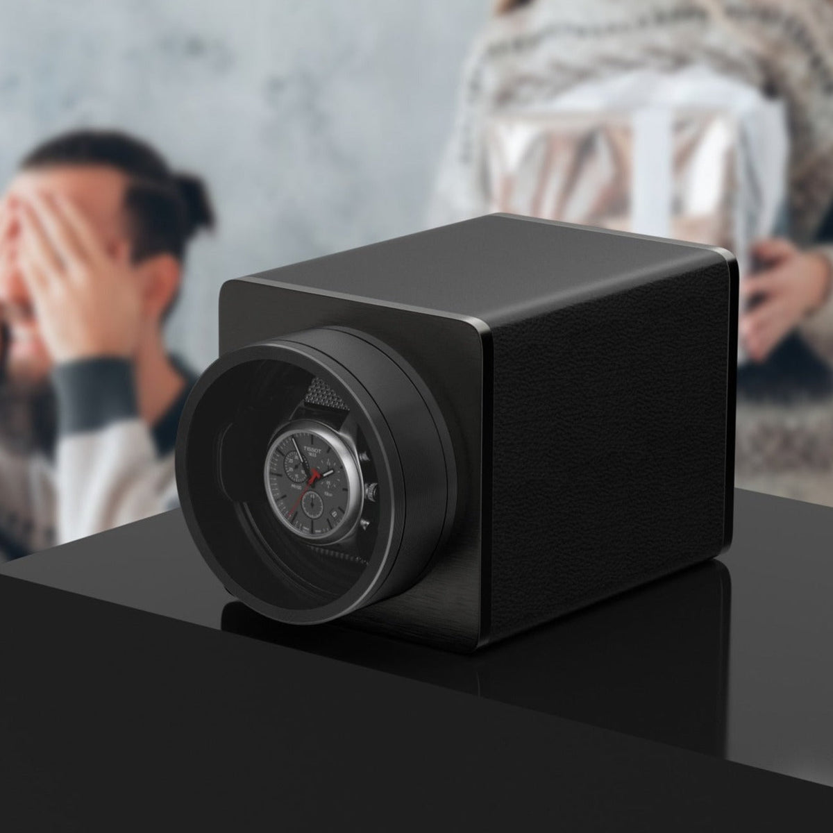 DUKWIN Matte Black Watch Winder-3-Le Remontoir