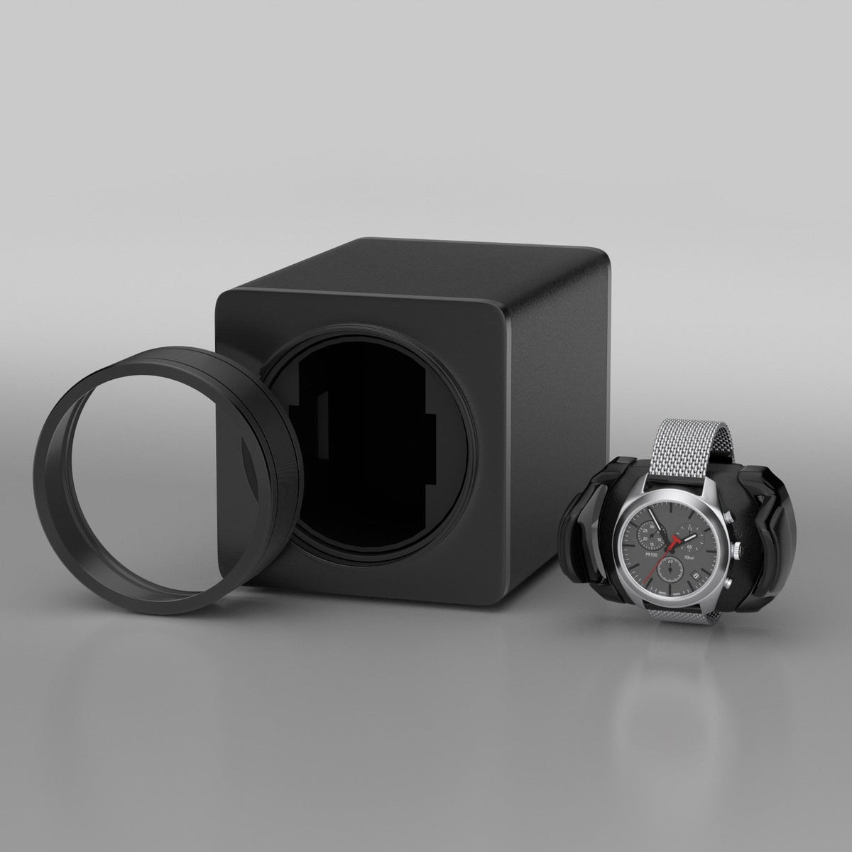 DUKWIN Matte Black Watch Winder-4-Le Remontoir