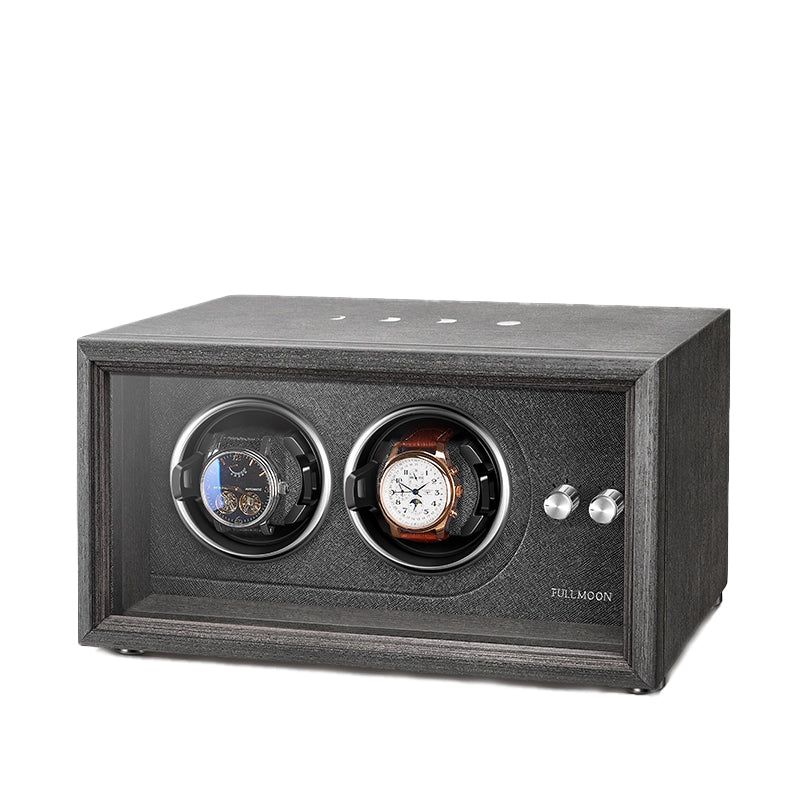 FULLMOON Anthracite Duo Watch Winder-1-Le Remontoir
