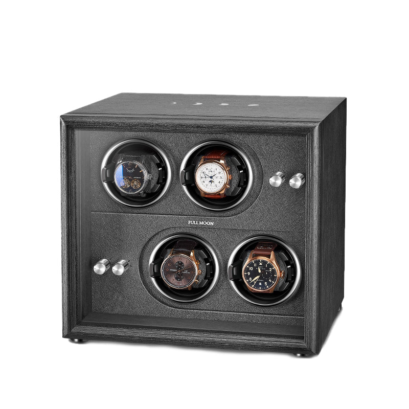 FULLMOON Anthracite Quartet Watch Winder-1-Le Remontoir