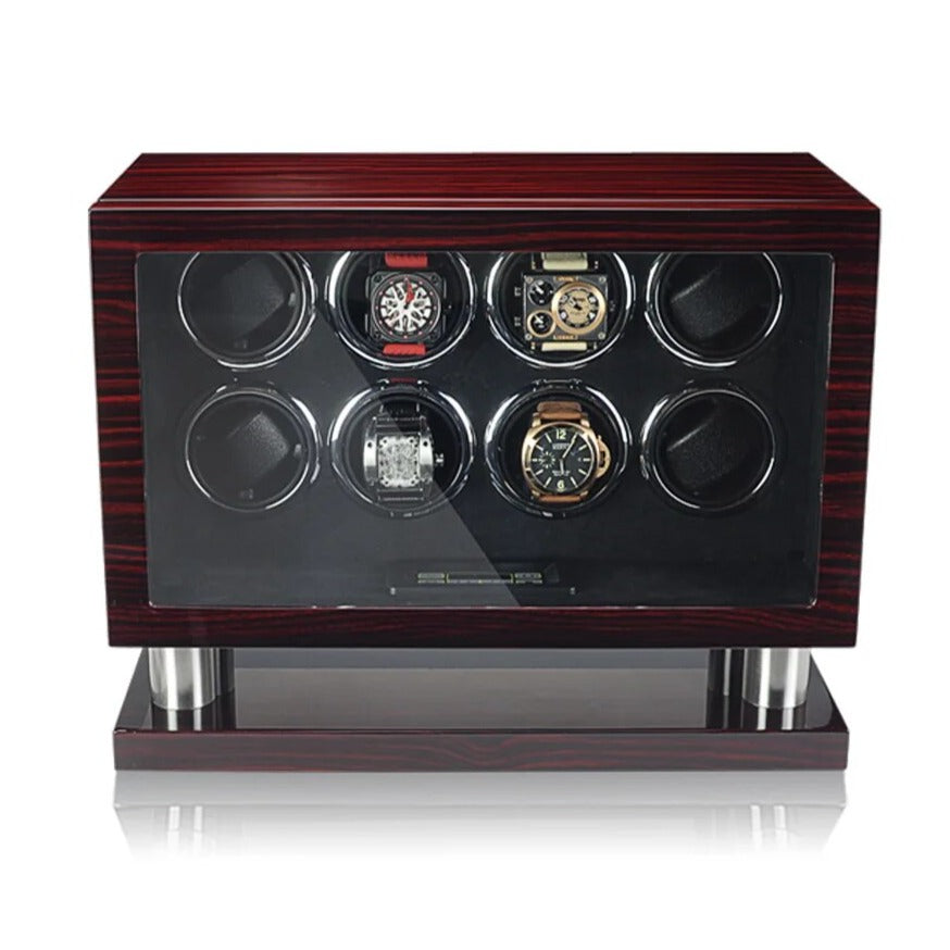 Gloss Walnut Watch Winder for American Audience-1-Le Remontoir