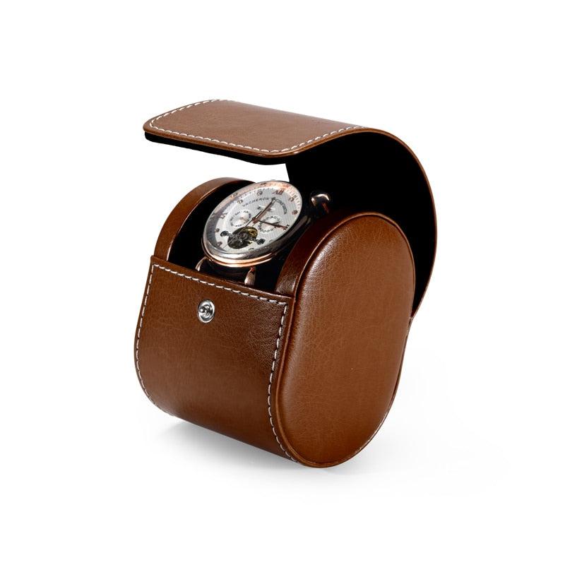 Hazelnut Pocket Watch Box-1-Le Remontoir
