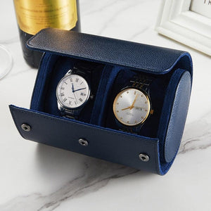 Klein Blue Duo Leather Watch Case for American audience-2-Le Remontoir