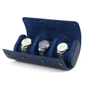 Klein Blue Leather Trio Watch Case-1-Le Remontoir