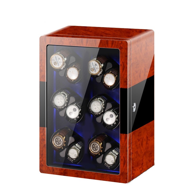 LuxeLift Auburn 12-Slot Automatic Watch Winder-1-Le Remontoir