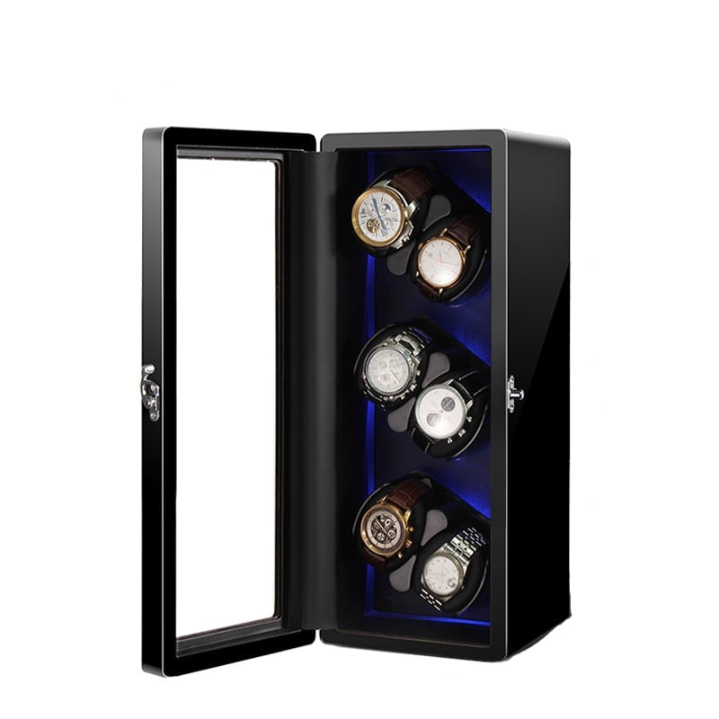 LuxeLift Piano 6-Slot Automatic Watch Winder-1-Le Remontoir