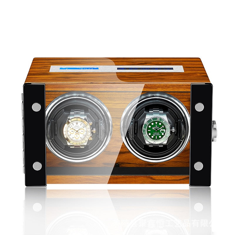 Premium Brown 2 Slots Watch Winder-1-Le Remontoir