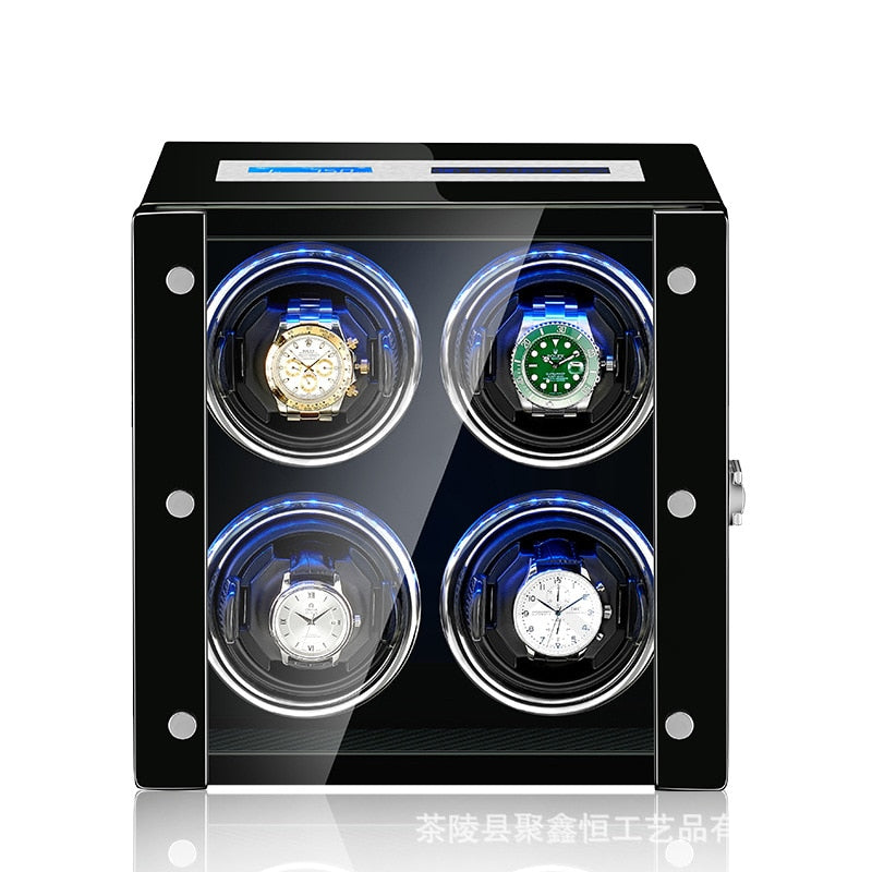 Premium Piano 4-Slot Watch Winder for American Audience-1-Le Remontoir