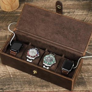 WATCH BOX Leather Quartet Case-2-Le Remontoir