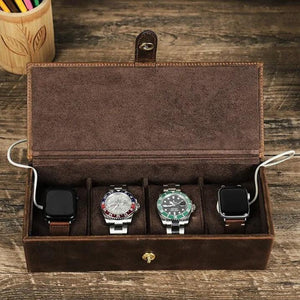 WATCH BOX Leather Quartet Case-3-Le Remontoir