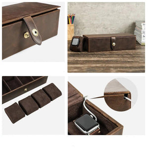 WATCH BOX Leather Quartet Case-4-Le Remontoir