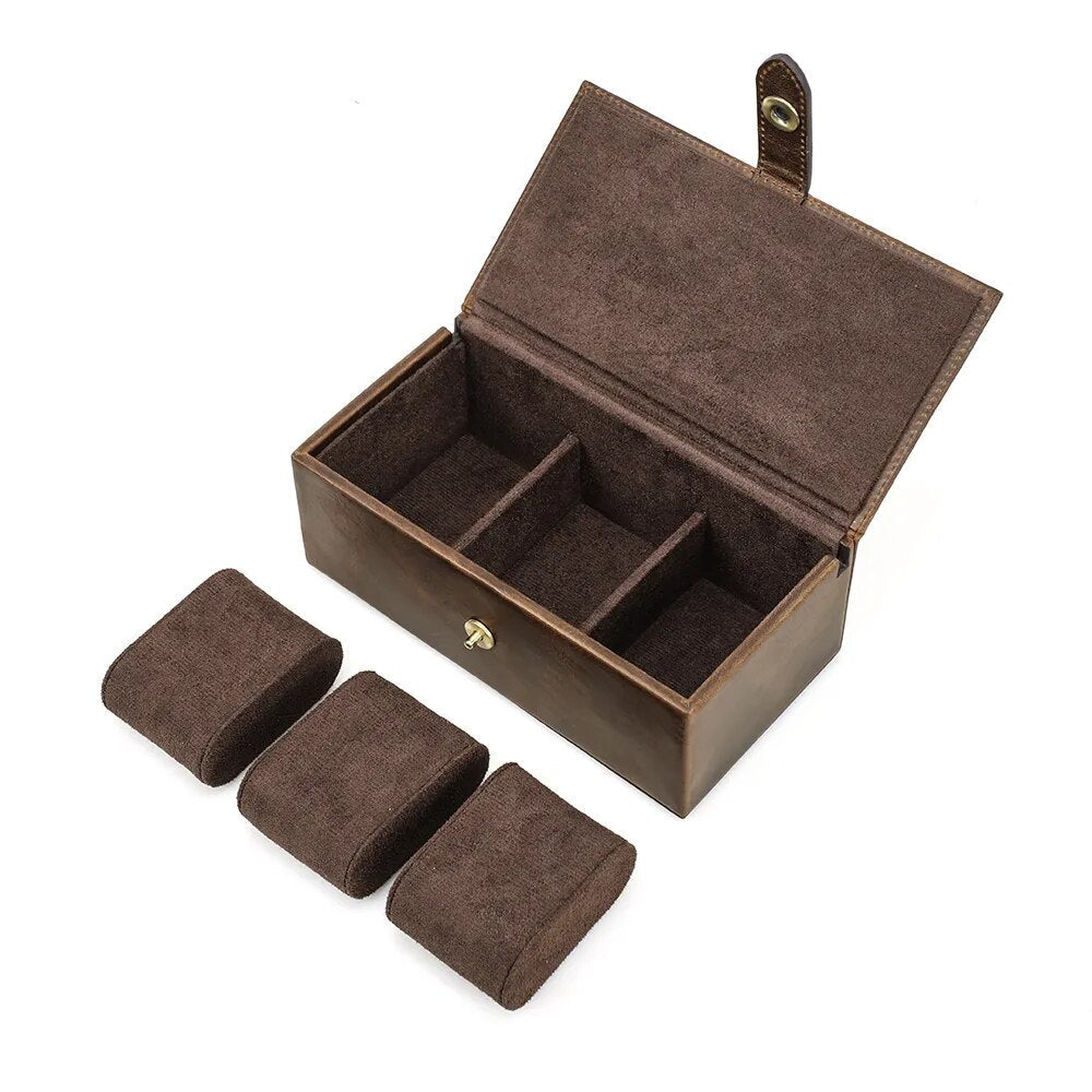 WATCH BOX Leather Trio Case-1-Le Remontoir