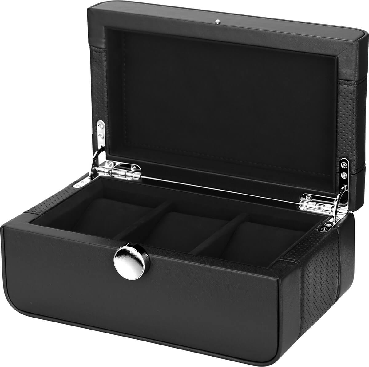 Watch Box - Benson Three Black-1-Le Remontoir