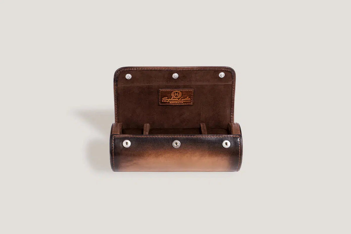 Watch Box - Brown Honey Aras Roll-2-Le Remontoir