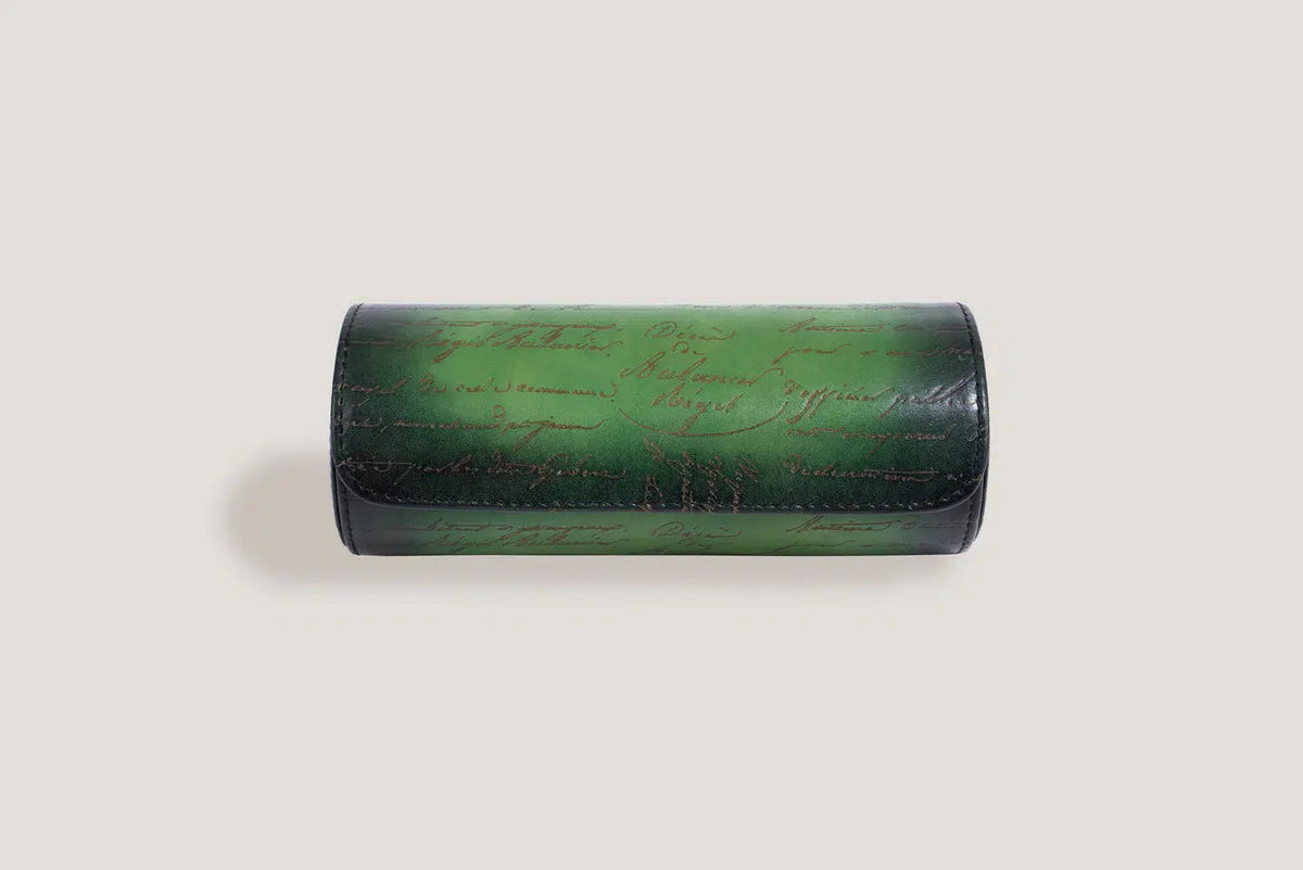 Watch Box - Green Parchment Scroll Aras Roll-2-Le Remontoir