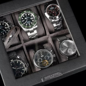 Watch Box - Heisse 6-Slot Schwarz Case-4-Le Remontoir