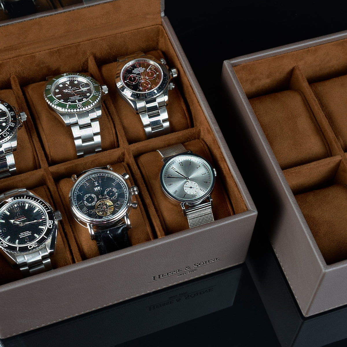 Watch Box - Heisse Double L Braun-4-Le Remontoir