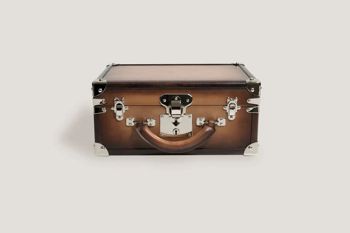 Watch Box - Java Brown Trunk Patina-2-Le Remontoir