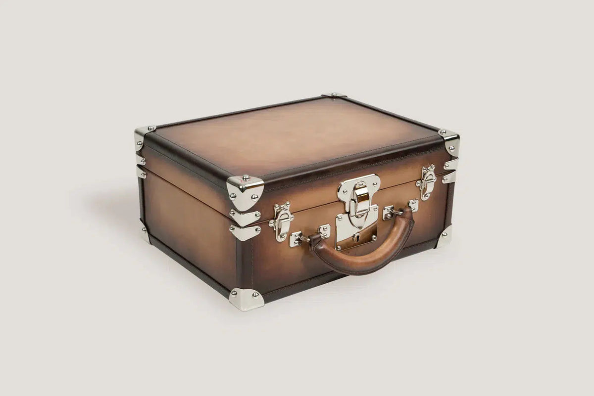Watch Box - Java Brown Trunk Patina-5-Le Remontoir