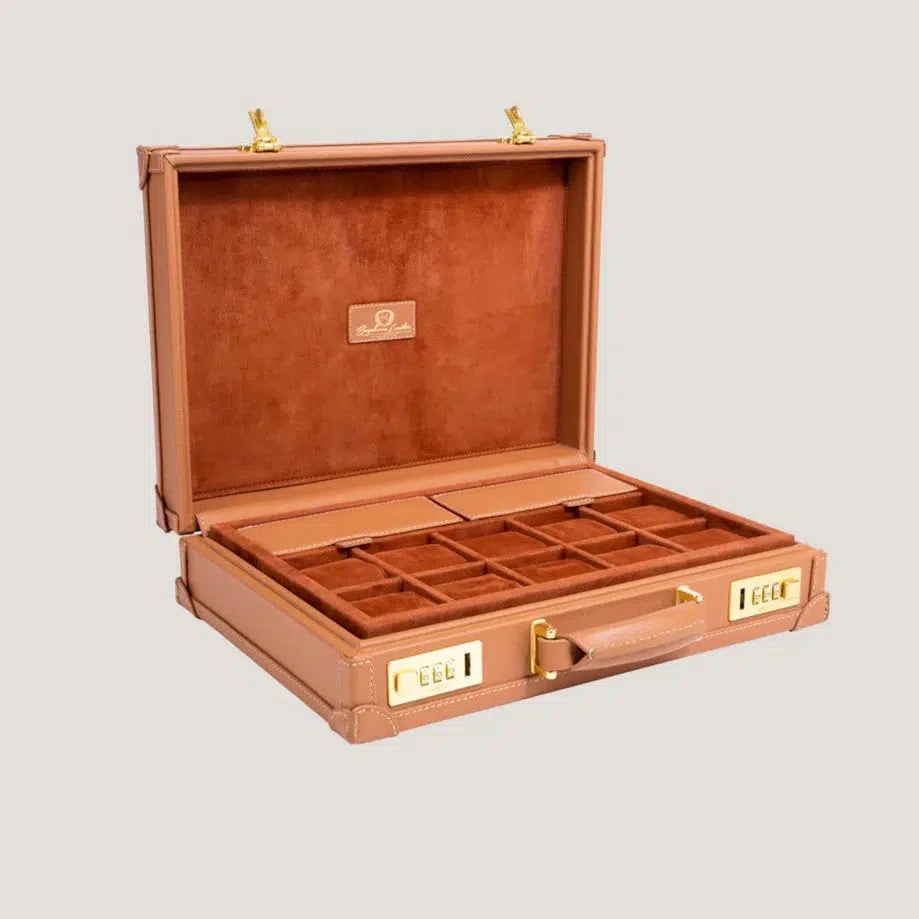 Watch Box - Master Safiano Camel-1-Le Remontoir