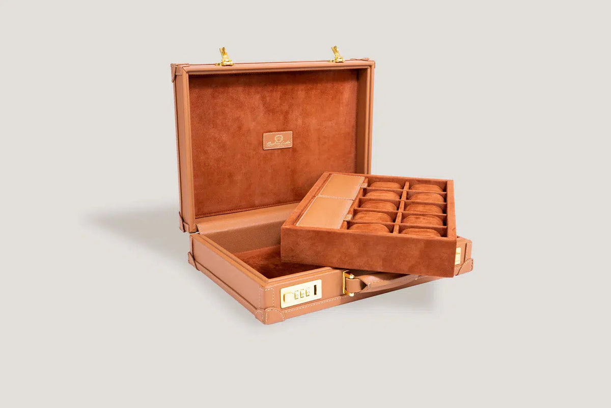Watch Box - Master Safiano Camel-3-Le Remontoir