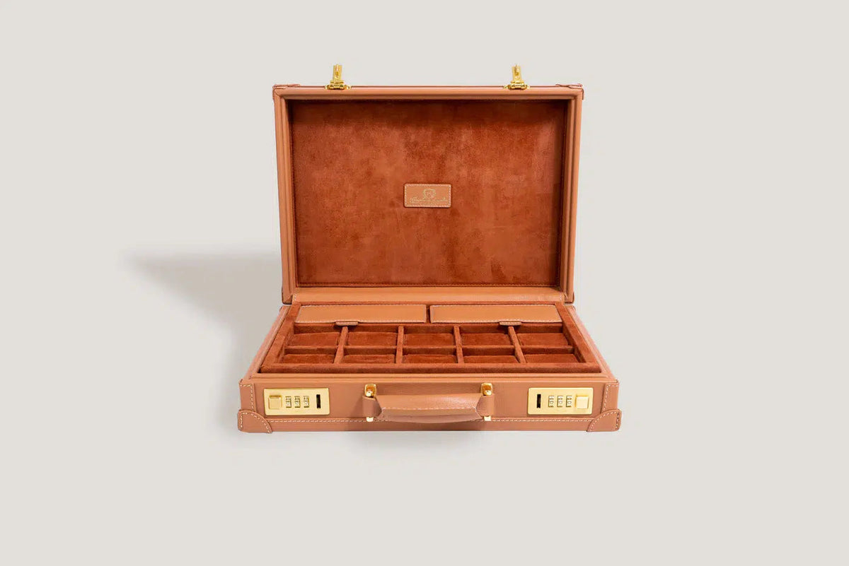 Watch Box - Master Safiano Camel-4-Le Remontoir