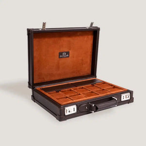 Watch Box - Master Safiano Dark Brown-1-Le Remontoir