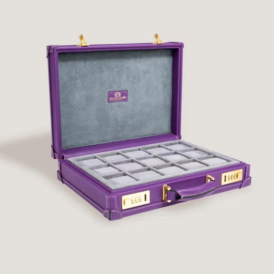 Watch Box - Master Safiano Purple-1-Le Remontoir