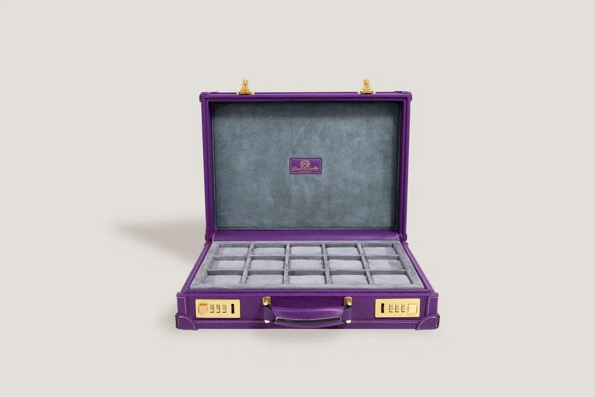 Watch Box - Master Safiano Purple-5-Le Remontoir