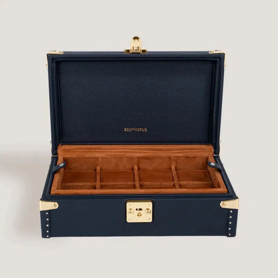 Watch Box - Petra Togo Dark Blue-1-Le Remontoir