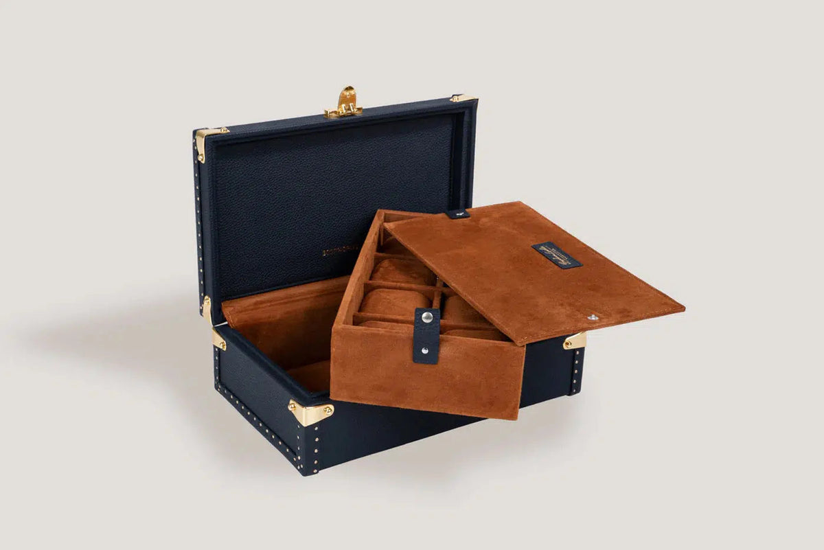 Watch Box - Petra Togo Dark Blue-3-Le Remontoir