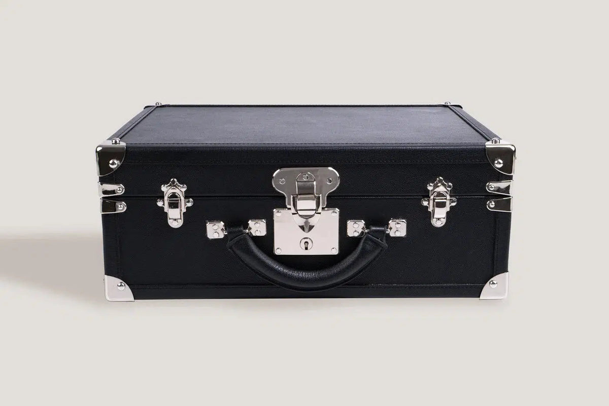 Watch Box - Safiano Black Trunk-5-Le Remontoir
