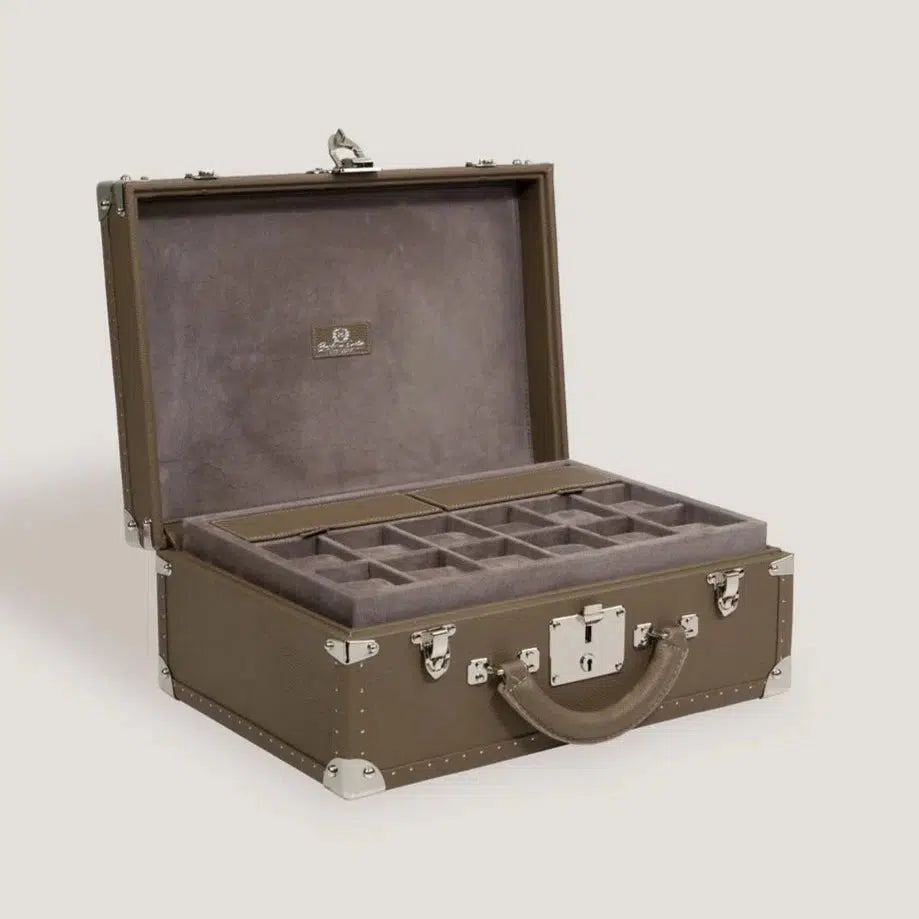 Watch Box - Togo Beige Trunk-1-Le Remontoir