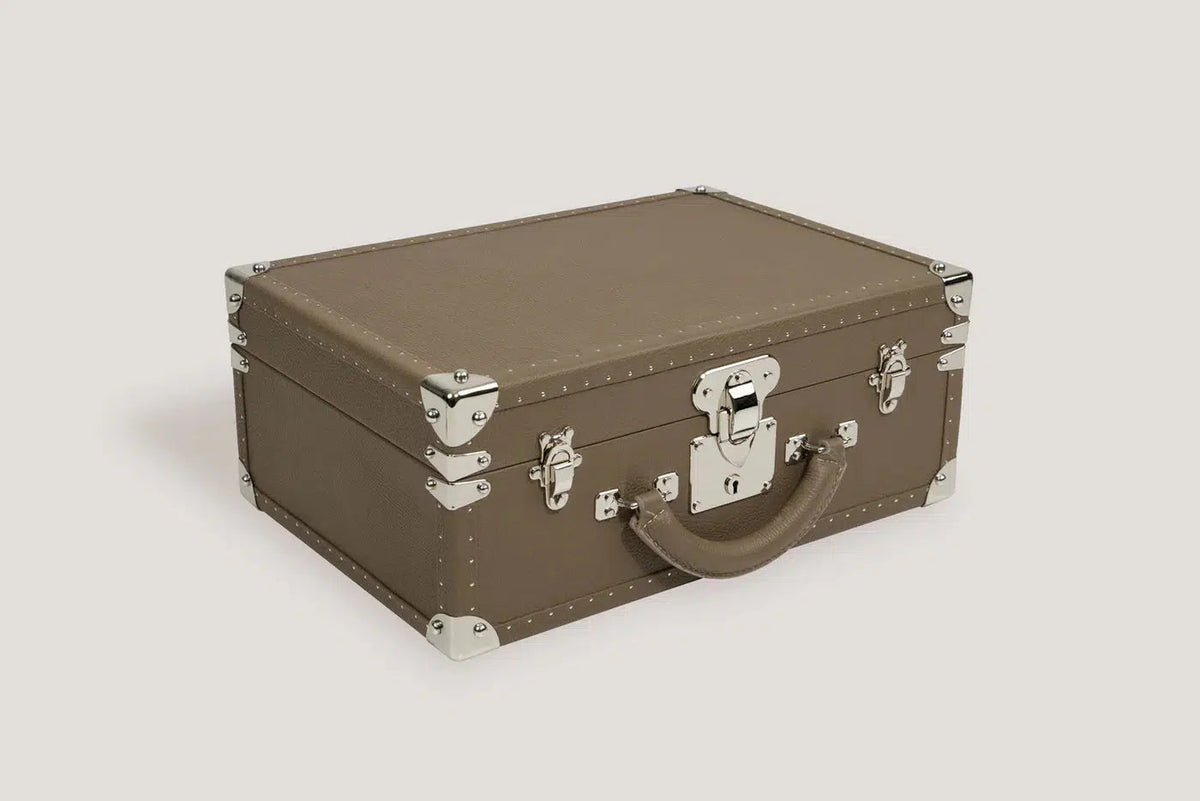Watch Box - Togo Beige Trunk-3-Le Remontoir