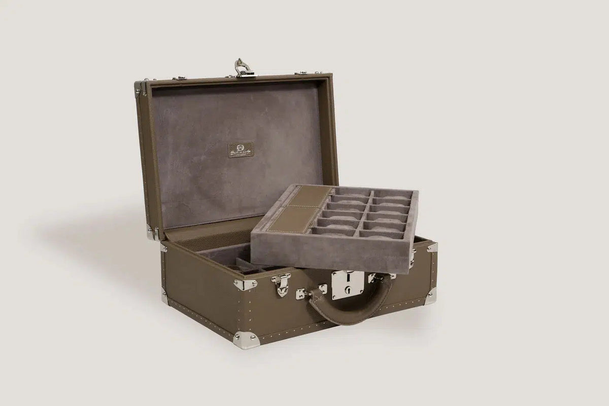 Watch Box - Togo Beige Trunk-4-Le Remontoir