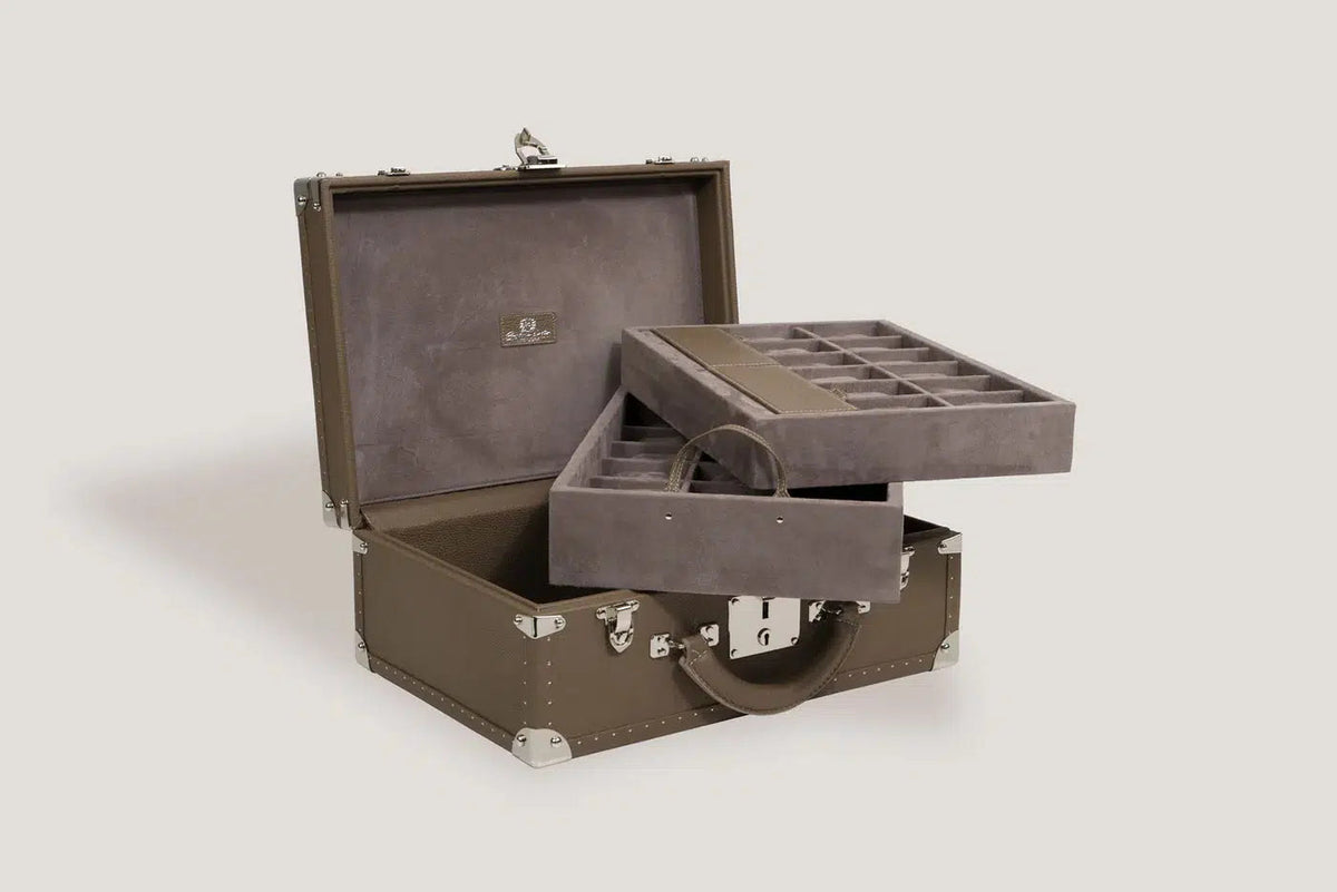 Watch Box - Togo Beige Trunk-5-Le Remontoir